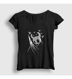 Presmono Kadın Siyah Nail Oyun Hollow Knight T-Shirt 492468tt