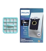 Philips Elektrikli Süpürgeler ile Uyumlu Hijyen Paketi  1x 422245948841 - 4x FC8021/03 (Orijinal Kutulu)