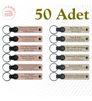 Pudra & Sütlü Kahve, 50’li Set, İsim Yazılabilen Anahtarlık, Eczane Müşterilerine Teşekkür Hediyesi