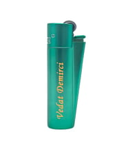 Kişiye Özel Metal Yeşil Clipper Çakmak