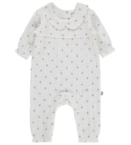 Civil Baby Yıldız Empirme 3-12 Ay Tulum - Kahverengi
