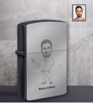 Kişiye Özel Öğretmen Karikatürlü Siyah Benzinli Çakmak Bay-16
