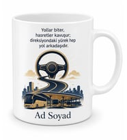 Dünya Otobüs Terminali Günü Şoförlere Özel Tasarım Hediye Kupa Bardak