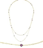 Yakut Taşlı Choker Kolye