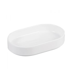 Mien Porselen Oval Beyaz Servis Tabağı 17x13 cm
