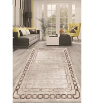 Dijital Kaymaz Taban Yıkanabilir Modern Renkli Salon Halısı Mutfak Halısı Yolluk ND-HT-899 (Kahverengi)