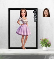 Kişiye Özel 3D  Ahşap Tablo Kadın Model 30x40 -28