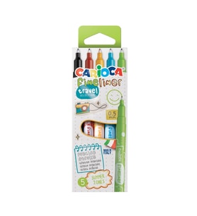 CARİOCA FINELINER İNCE UÇLU KEÇELİ KALEM TRAVEL 5'Lİ