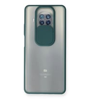 Durukar® Mi 10T Lite Kılıf Palm Buzlu Kamera Sürgülü Silikon - Yeşil