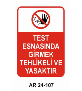 İŞ GÜVENLİĞİ UYARI LEVHASI 1 ADET PVC 21 X 29CM