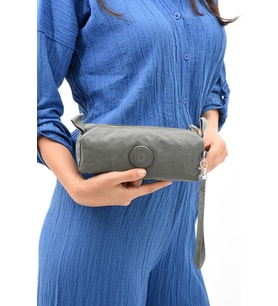 Tek Bölmeli Kalemlik (Yıkanabilir ve Su Geçirmez, makyaj çantası ) Gri (Model: 571-15H)