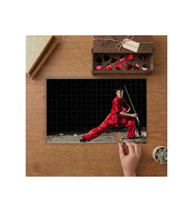 Aikido Sporu- Dövüş Sanatı Tasarımı 240 parça Ahşap Puzzle Ahşap Kutuda MP00045