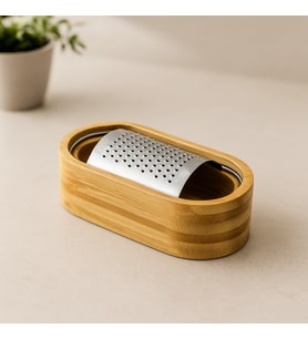 Bambu Hazneli Metal Bombeli Meyve Rendesi 7x15.5 cm