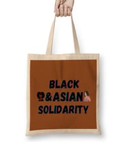 Black Asian Solidarity Black History Month blm Black Lives Matter Bez Çanta Uzun Saplı