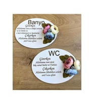Banyo ve WC kapısı için dualı yazı no 20019