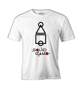 Squid Game - Şekil Beyaz Erkek Tshirt