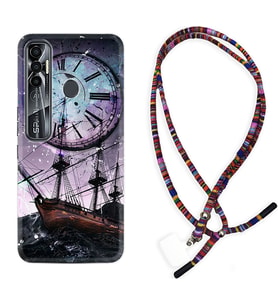 Tecno Spark 6 6 Go 8C 8 Pro 7 7 Pro Kılıf Boyun Asklı Rasta Silikon Time 1749