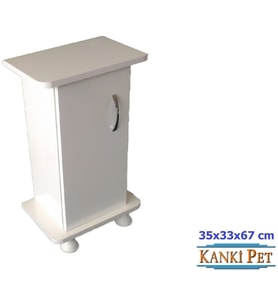 Kanki Pet 35 Cm MDF Flex İthal Akvaryum Sehpası Beyaz 35x33x67 Cm