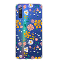 Xiaomi Mi 9 Uyumlu Kapak Çiçek Tasarımlı Şeffaf Silikon Kılıf