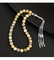 Opal Sarı Doğal Taş Tesbih 33lük - 8mm (Çok Renkli)