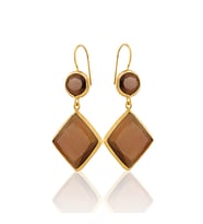 Kadir Jewellery 22 Ayar Altın Kaplama Kadın Sallantılı Küpe -El İşçiliği Ve Hipoalerjenik Küpe