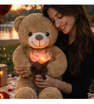 PELUŞ AYILI LEDLİ MİNİ KELEBEK BUKETLİ SET