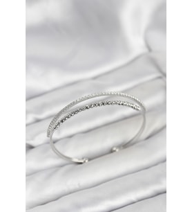 Dorika Model Pirinç Gümüş Renk Kadın Bileklik 5886 - GLST9601-5009
