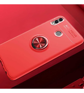 Huawei Honor 8C Kılıf Yüzüklü Magnetli Ravel Case (Kırmızı)