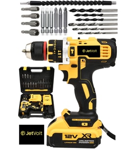 12V 1.5Ah Çelik Şanzıman Darbeli Şarjlı Matkap ve Vidalama Seti