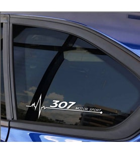307 Nabız Kalp atışı sticker 2 adet kelebek cam