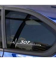 307 Nabız Kalp atışı sticker 2 adet kelebek cam