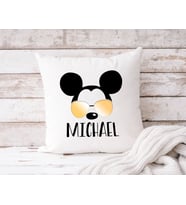 BK Gift Kişiye Özel Disney Tasarımlı Beyaz Kırlent Yastık, Ev Hediyesi, Ev Dekorasyonu, Dekoratif Hediye-2