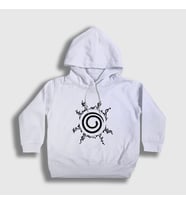 Presmono Unisex Çocuk Beyaz Seal Anime Naruto Kapüşonlu Sweatshirt 134137tt (Beyaz)