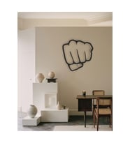 Yumruk Güç Tablo Ahşap Mdf Lazer Kesim