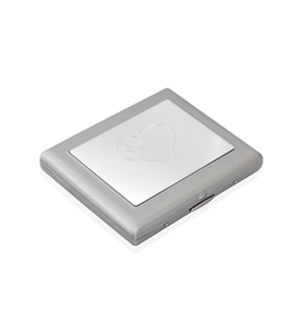 Zekupp Kalp Desenli Metal Sigara Tabakası