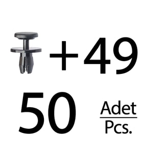 Peugeot, Opel, Citroen için Tampon ve Davlumbaz Klips- 50'li