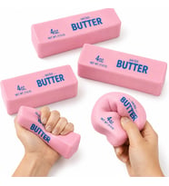 Çilek Kokulu Butter Squishy Tereyağı Şeklinde Stres Oyuncağı, Yumuşak ve Yavaşça Eski Formuna Dönen Sıkma Oyuncağı, Çocuk ve Yetişkinler İçin Eğlenceli Fidget Oyuncak