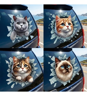 Fulcar Kedi Tasarımlı Araç Stickerı