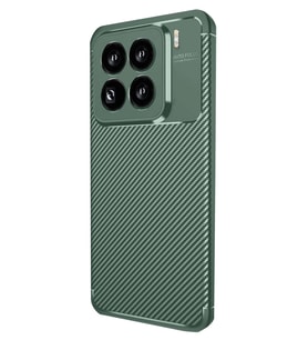 Mi 15 Pro Kılıf Auto Focus Karbon Kapak - Koyu Yeşil