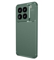 Mi 15 Pro Kılıf Auto Focus Karbon Kapak - Koyu Yeşil