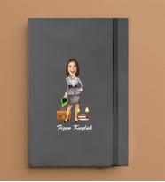 Kişiye Özel Avukat Kadın Model 13x21 Gri Defter-27