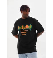 Erkek Baskılı T-Shirt Kısa Kol Bisiklet Yaka Regular Fit Rahat Kalıp Günlük Tişört - Siyah