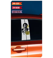 Araç Kapı Direk Kaplama Folyosu Müslüm Desenli (Sağ Sol Takım) (2 Adet) - 22x50 (Çok Renkli)