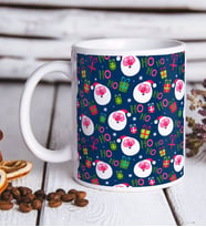 BK Gift Noel Baba Tasarımlı Beyaz Kupa Bardak-9