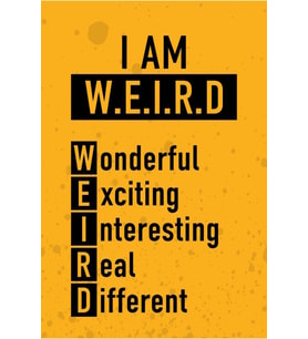 I Am Weird - Motive Edici Mini Retro Ahşap Poster - Hbb