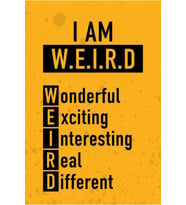 I Am Weird - Motive Edici Mini Retro Ahşap Poster - Hbb
