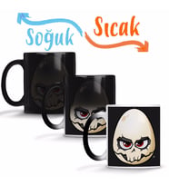 Cute Bırdıes Braınskully Sihirli Kupa Bardak Porselen