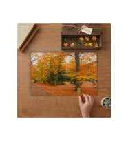 Sonbaharda Ağaçlar Tasarımı 240 parça Ahşap Puzzle Ahşap Kutuda MP04608