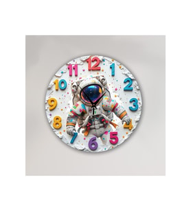 bilge Tasarım 2D GÖRÜNÜMLÜ BASKILI ÇOCUK ODASI Duvar Saati 30 x 30CM (Karışık)