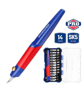 WORKPRO WP219005 14 Parça Profesyonel Hobi Maket Bıçağı Seti